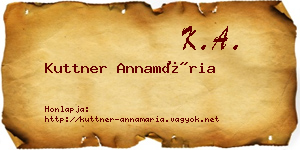 Kuttner Annamária névjegykártya